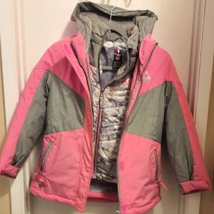 Double layer snow jacket